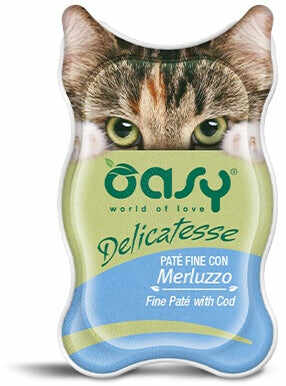 OASY Delicatesse Pate pentru pisici, cu Peşte Cod 85g