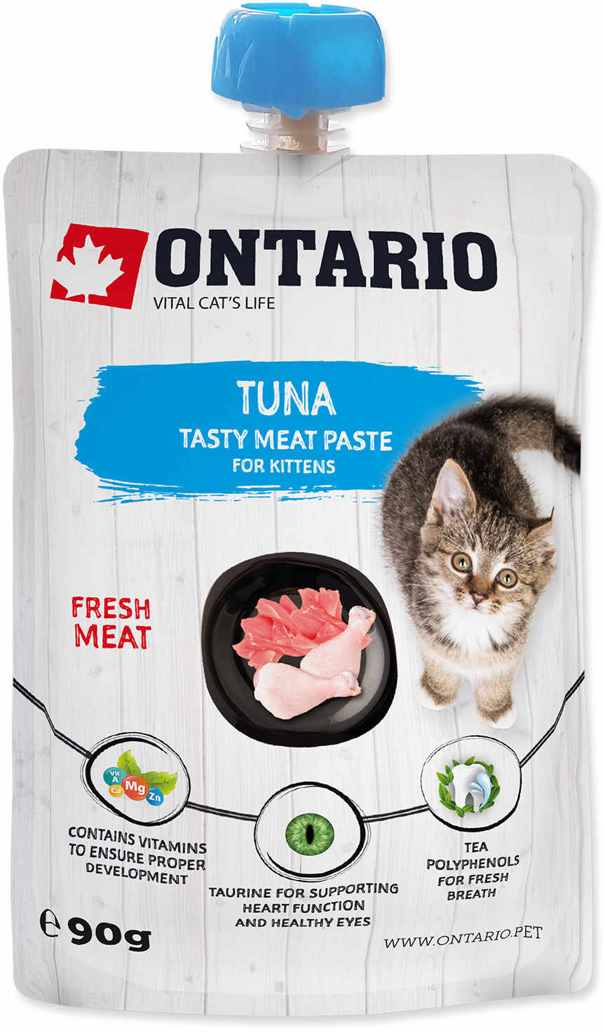 ONTARIO KITTEN Pastă pentru pisicuţe, carne proaspătă de Ton 90g