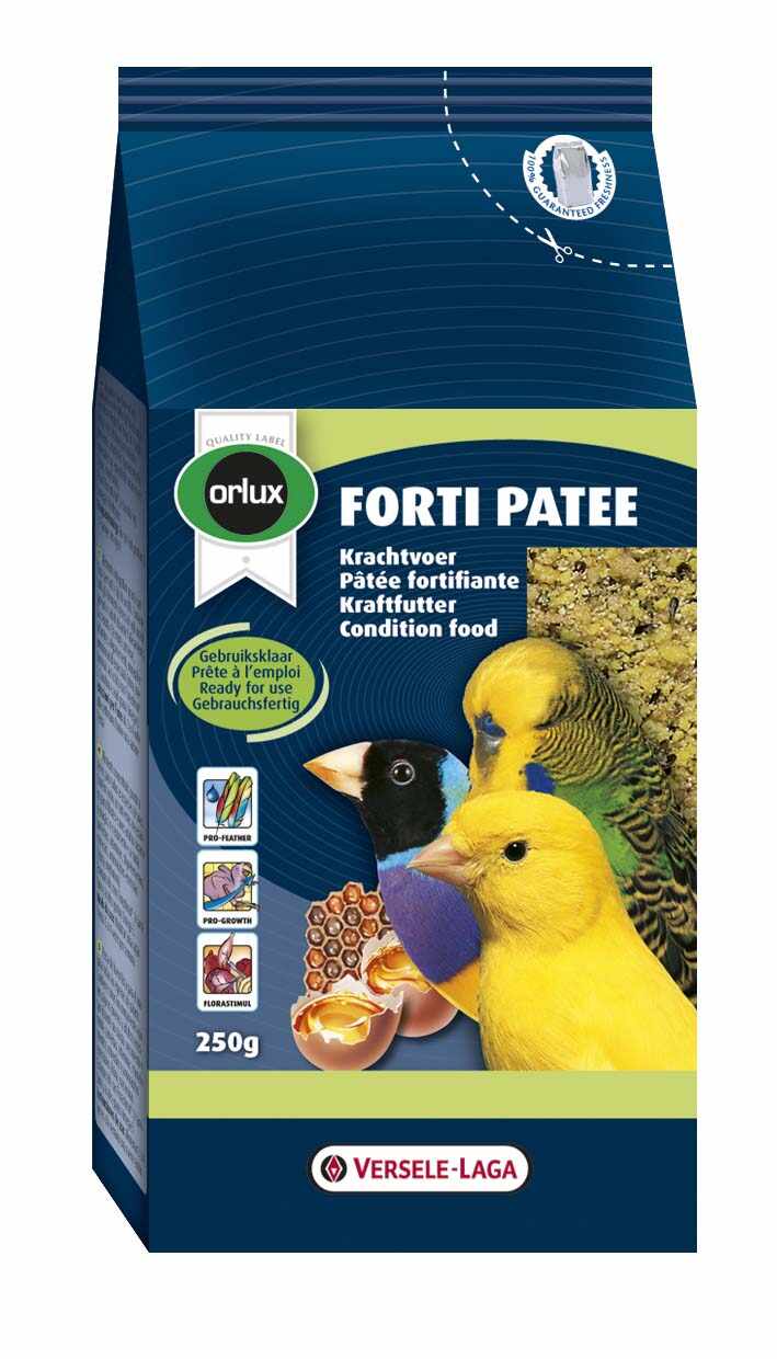 ORLUX Forti Patee Hrană cu ou şi miere pt peruşi, canari, păsări exotice 250g