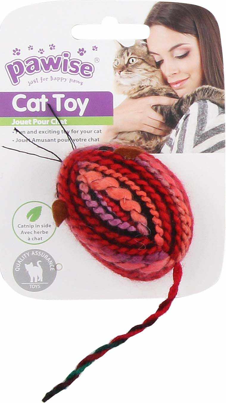 OUTLET PAWISE Jucărie pentru pisici Şoricel din blană artificială, 15cm