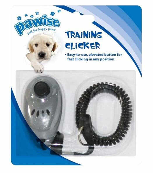 PAWISE Clicker pentru dresajul câinilor, plus cordon elastic şi carabină,7x3,5cm