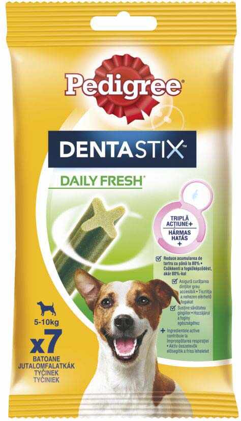 PEDIGREE Delicii pt. câini DentaStix Fresh Talie Mica (5-10kg), 7 buc, 110g
