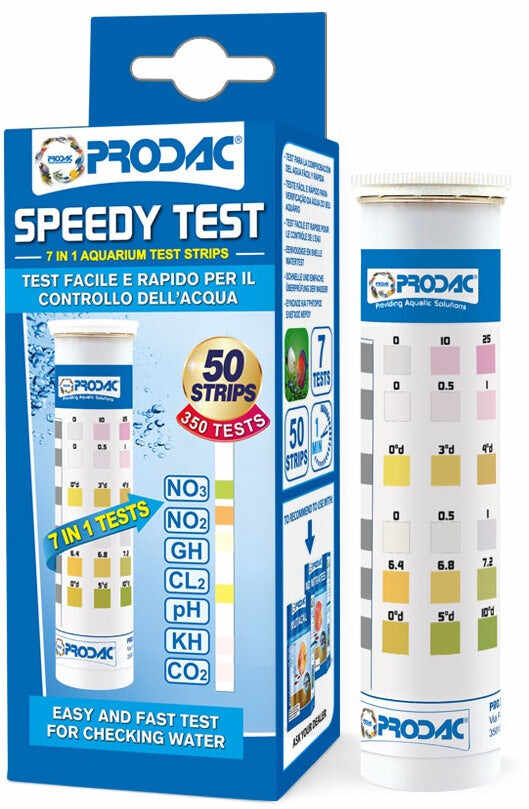 PRODAC Test 7 in 1 Test rapid pentru apa din acvariu, 50 benzi