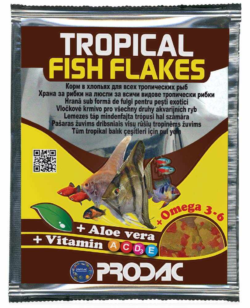 PRODAC Tropical Plic Hrană pentru peşti tropicali, fulgi 12g