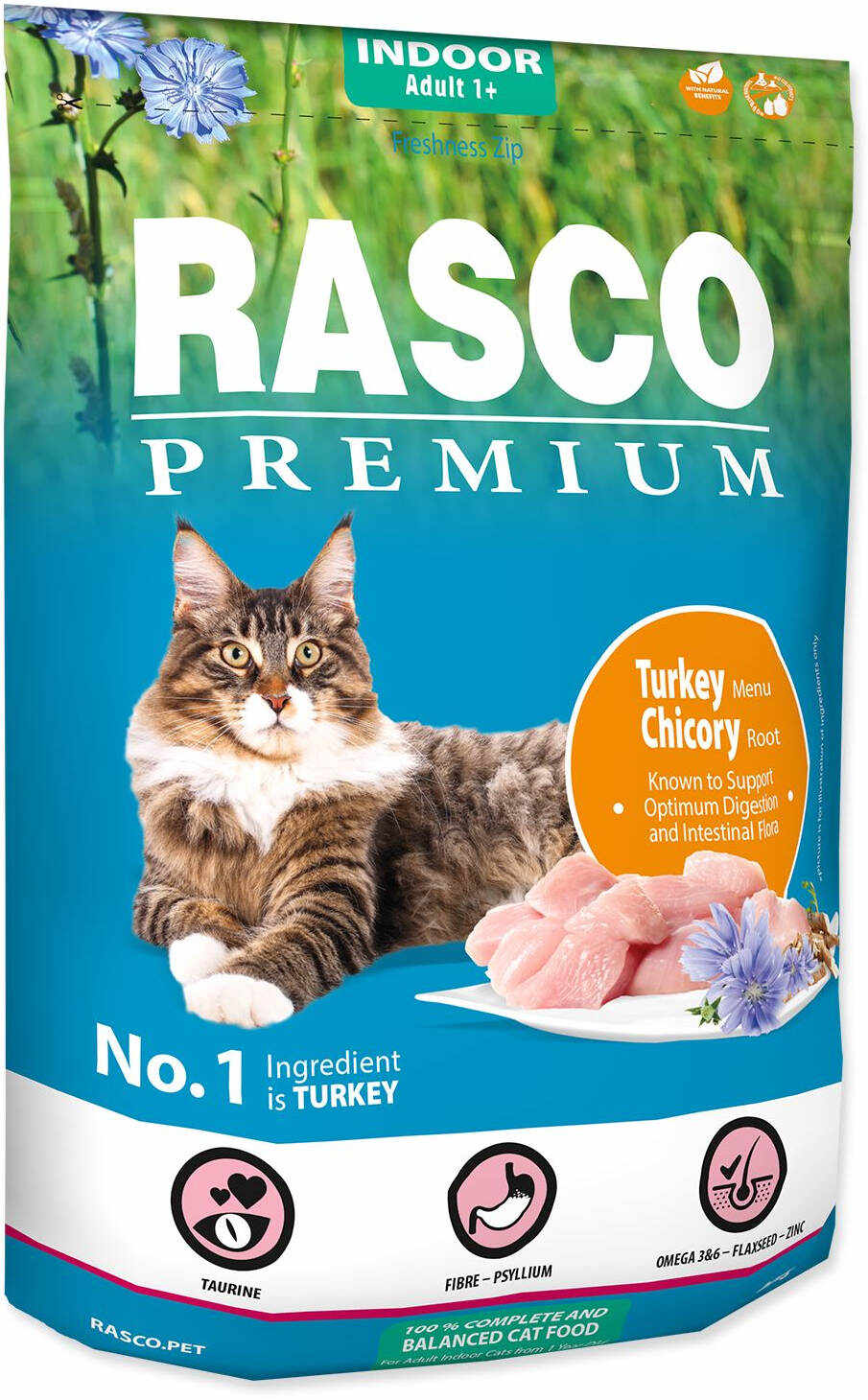 RASCO Premium Indoor Hrană pentru pisici adulte, Curcan