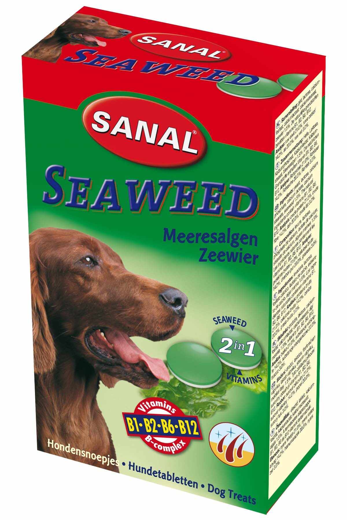 SANAL Seaweed Recompense pentru câini, cu alge marine şi vitamine 100 tablete
