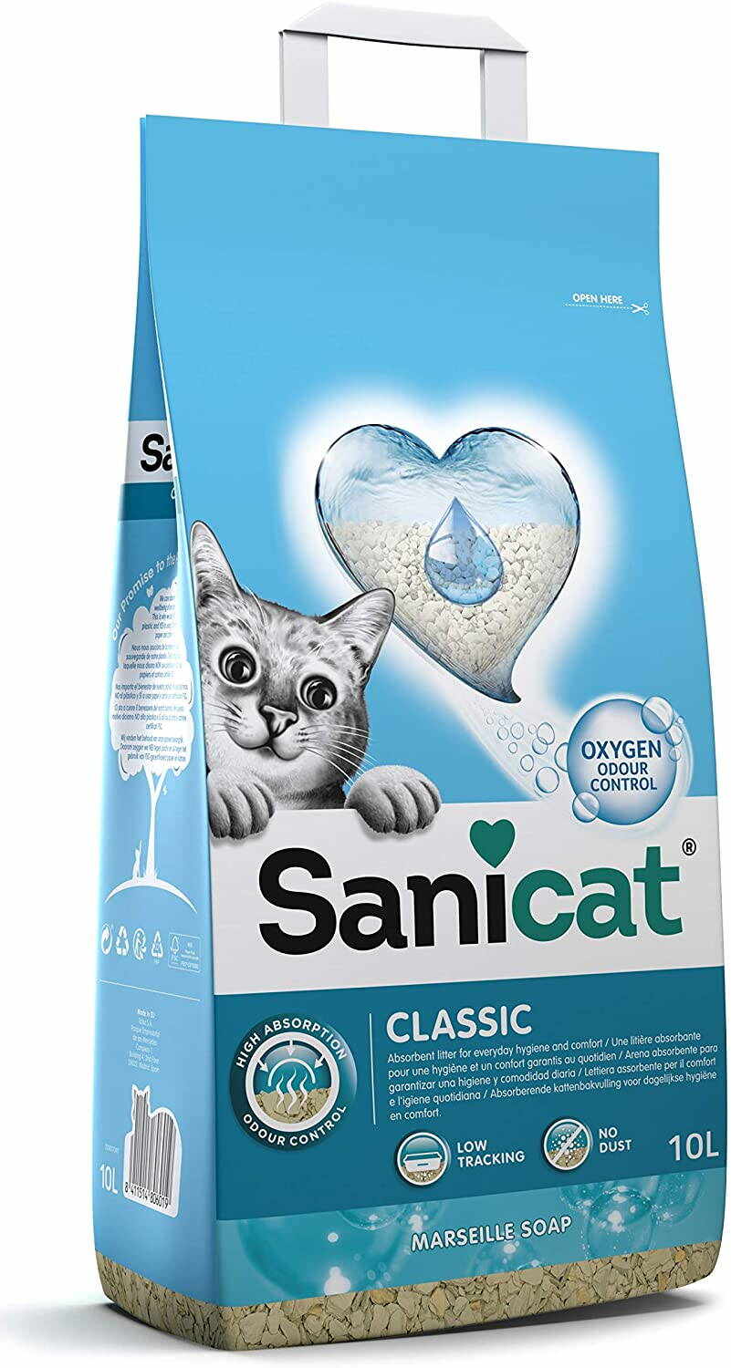 SANICAT Classic Nisip pentru pisici Marseille soap, bentonită