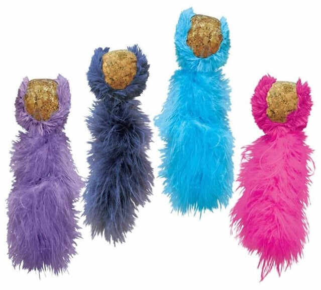 KONG Jucărie pentru pisici Cork Ball, diverse culori