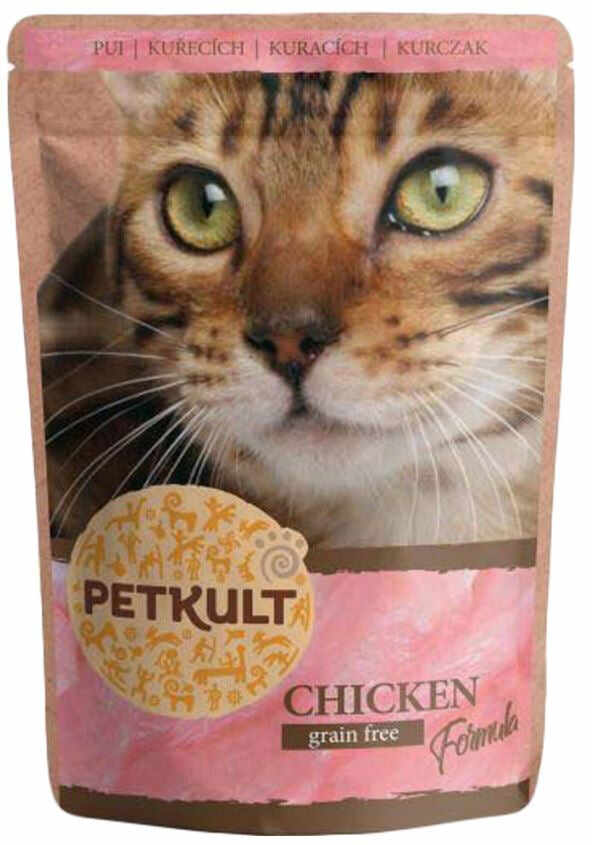 PETKULT Plic pentru pisici, cu Pui 100g