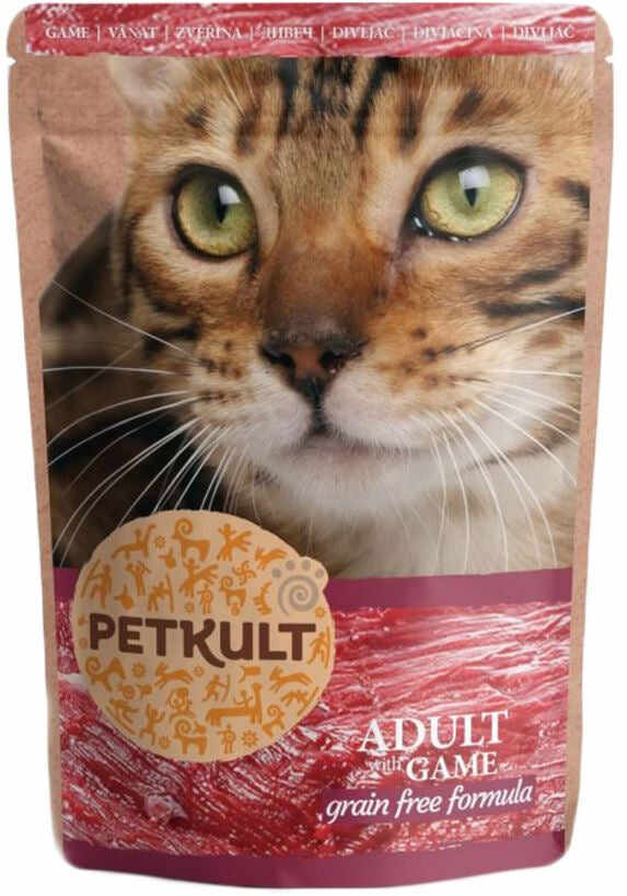 PETKULT Plic pentru pisici, cu Vânat 100g