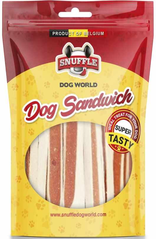 SNUFFLE DOG Sandwich pentru câini, cu aromă de pui şi peşte, 80gr