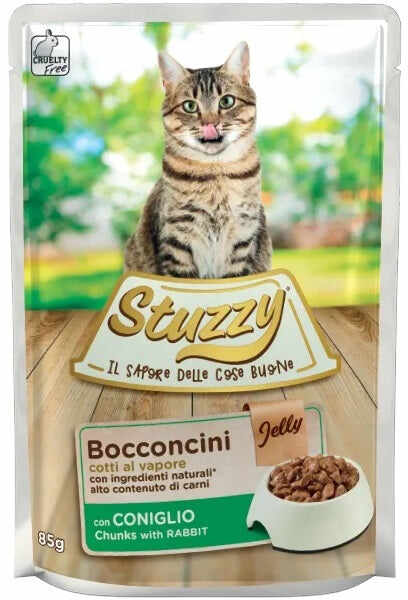 STUZZY Jelly Plic hrană umedă pentru pisici, cu Iepure 85g