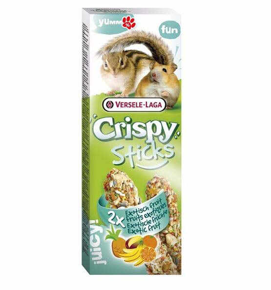VERSELE-LAGA Crispy Sticks pt hamsteri şi veveriţe Fructe Exotice, 2bucăţi, 110g
