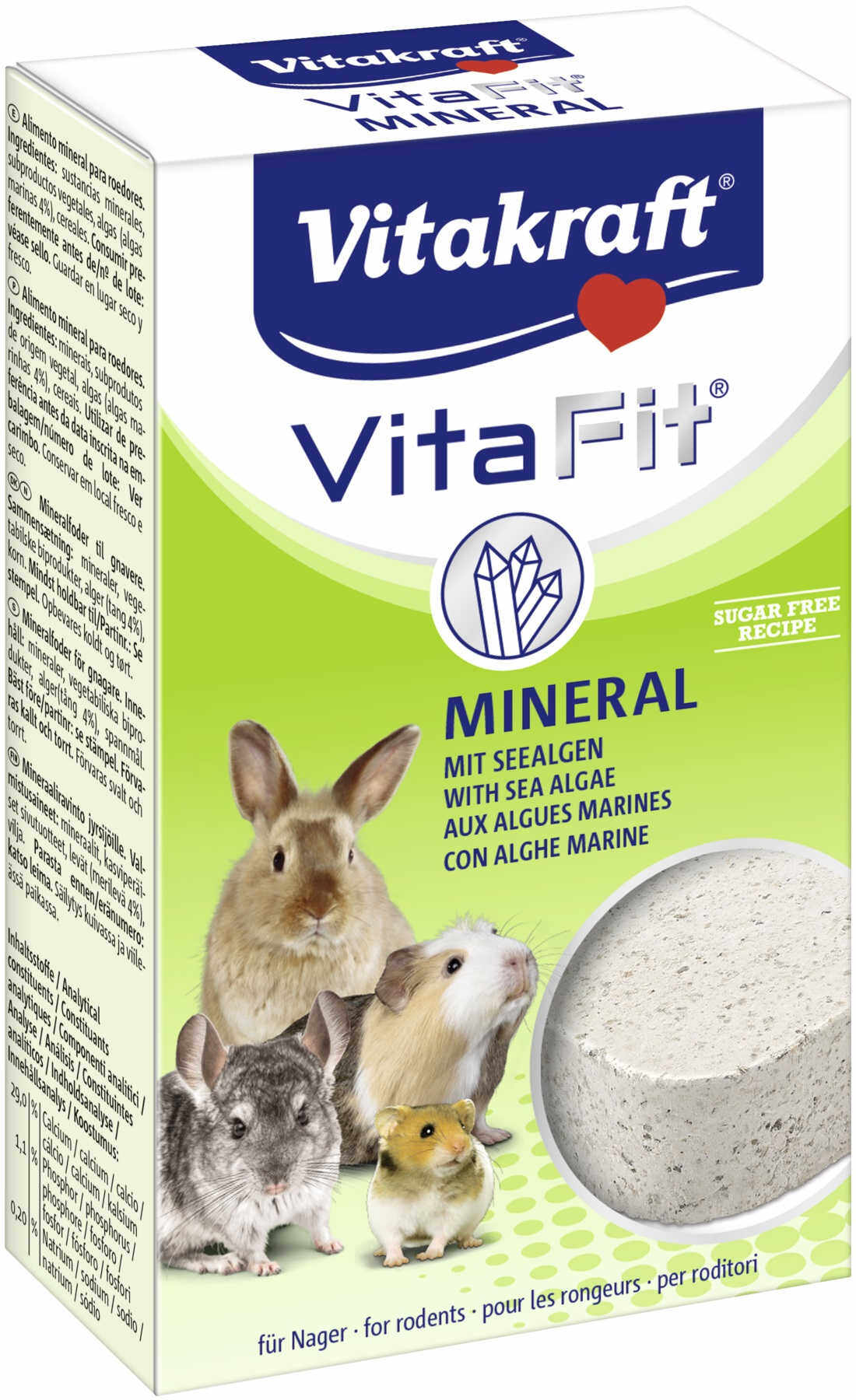 VITAKRAFT Vita Fit Bloc mineral pentru rozătoare, cu alge 170g