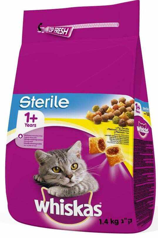 WHISKAS Sterile Hrană uscată pentru pisici Adulte sterilizate, cu Pui
