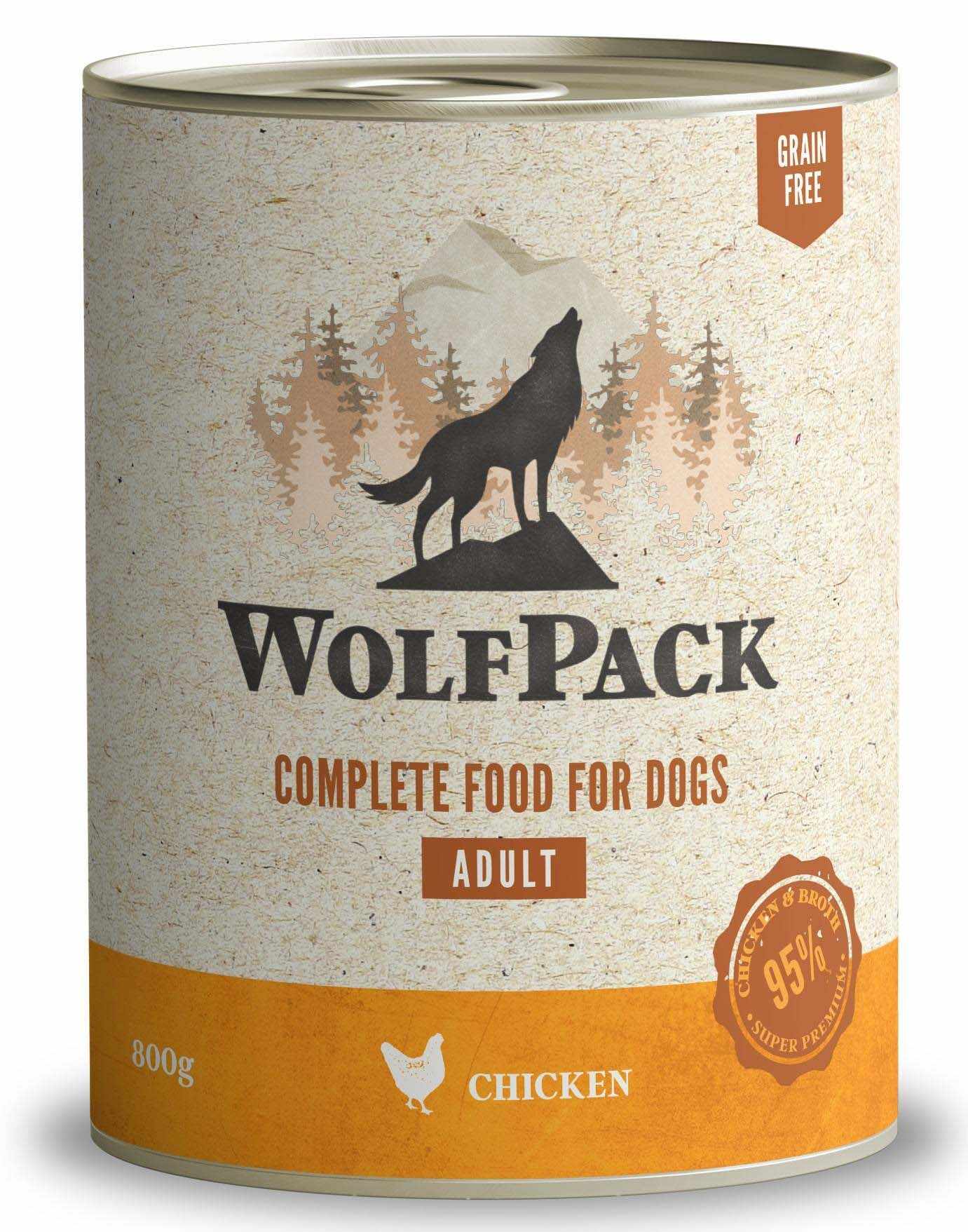 WOLFPACK Adult Pui, Hrană umedă pentru câini adulţi