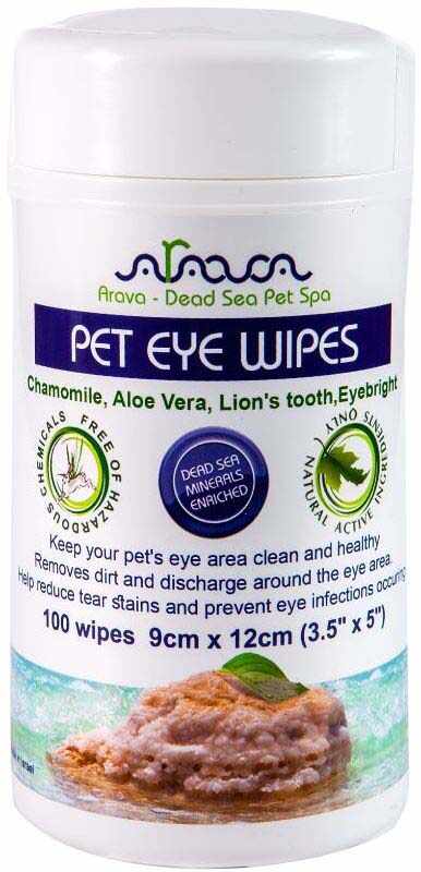 ARAVA Pet Eye Wipes, Şerveţele pentru îngrijirea ochilor, câini şi pisici 100buc