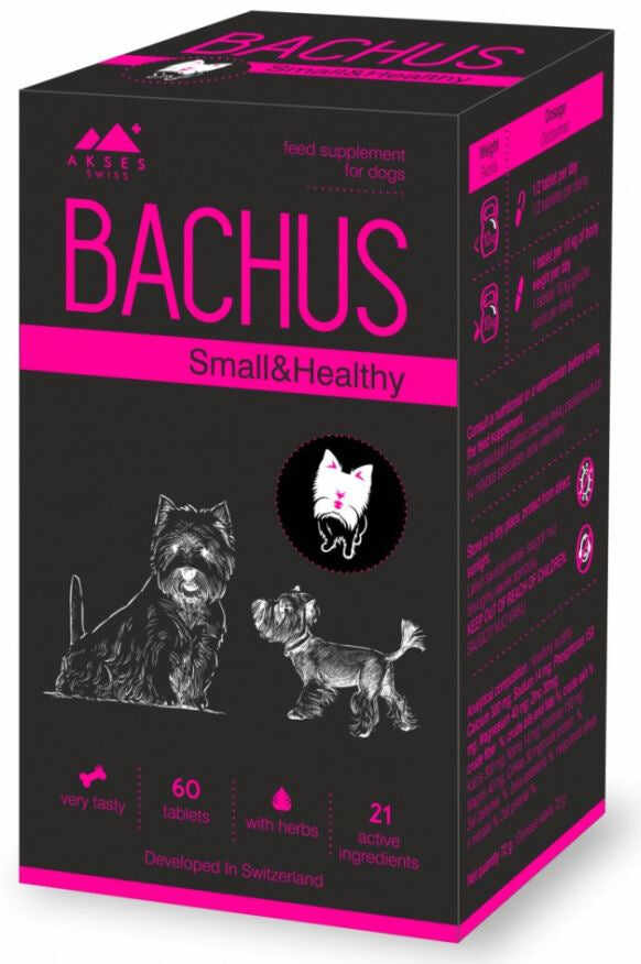 BACHUS Small&Healty - Supliment nutritiv pentru caini de talie mica 60tbl