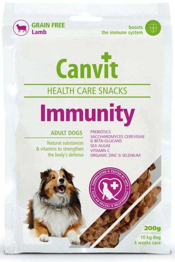 CANVIT Snack Immunity Delicatesă pentru câini, fără cereale cu Miel 200g