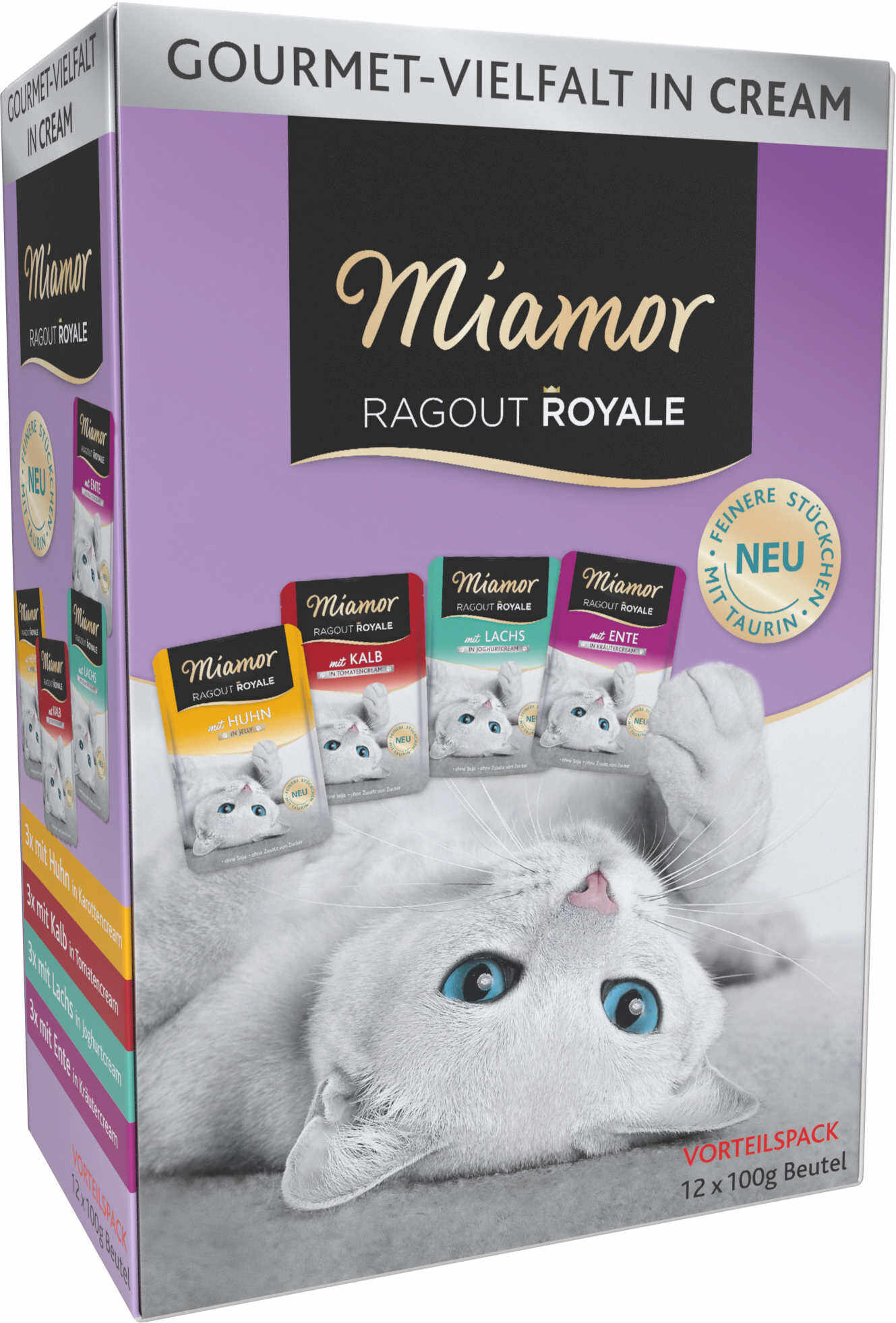 MIAMOR Ragout Pachet plicuri pentru pisici, cu iaurt 12x100g