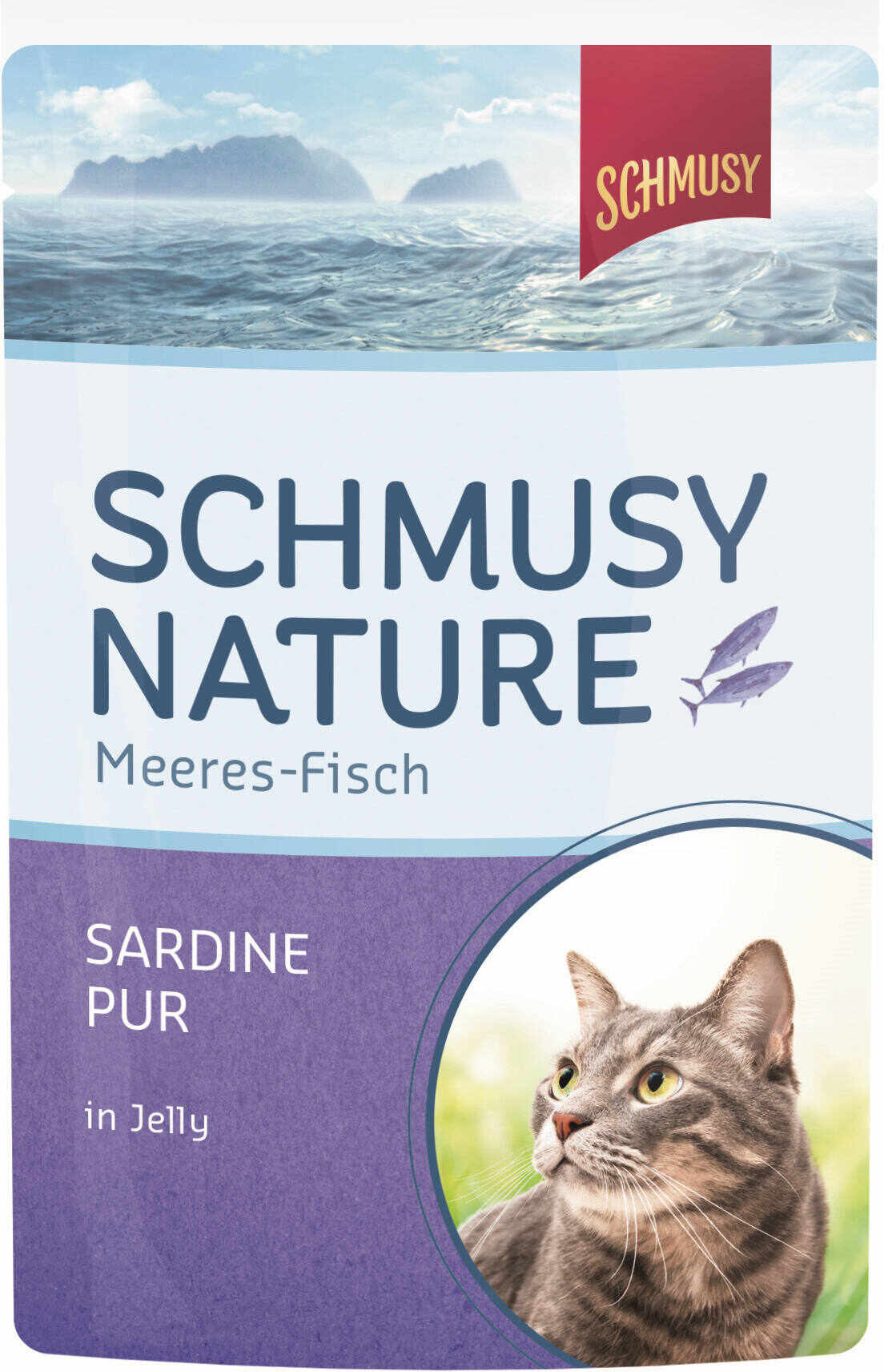SCHMUSY Nature Plic pentru pisici, Sardine în gelatină 100g
