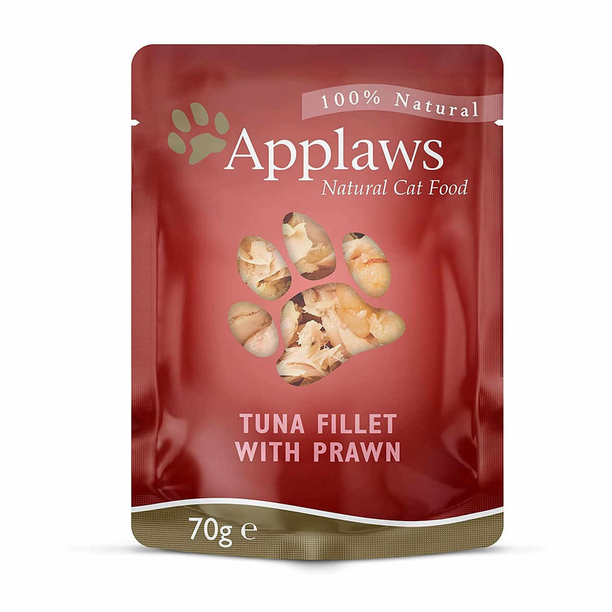 APPLAWS, File Ton și Creveți, plic hrană umedă pisici, (în supă), 70g
