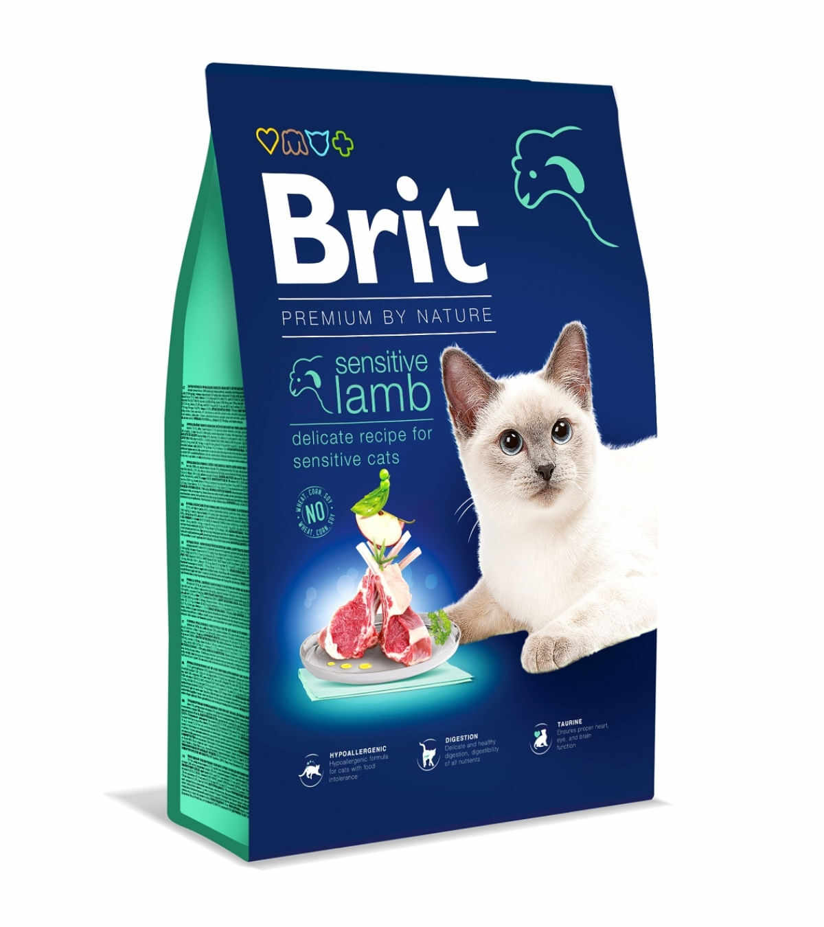 BRIT Premium by Nature Sensitive, Miel, hrană uscată pisici, sensibilități digestive, 8kg