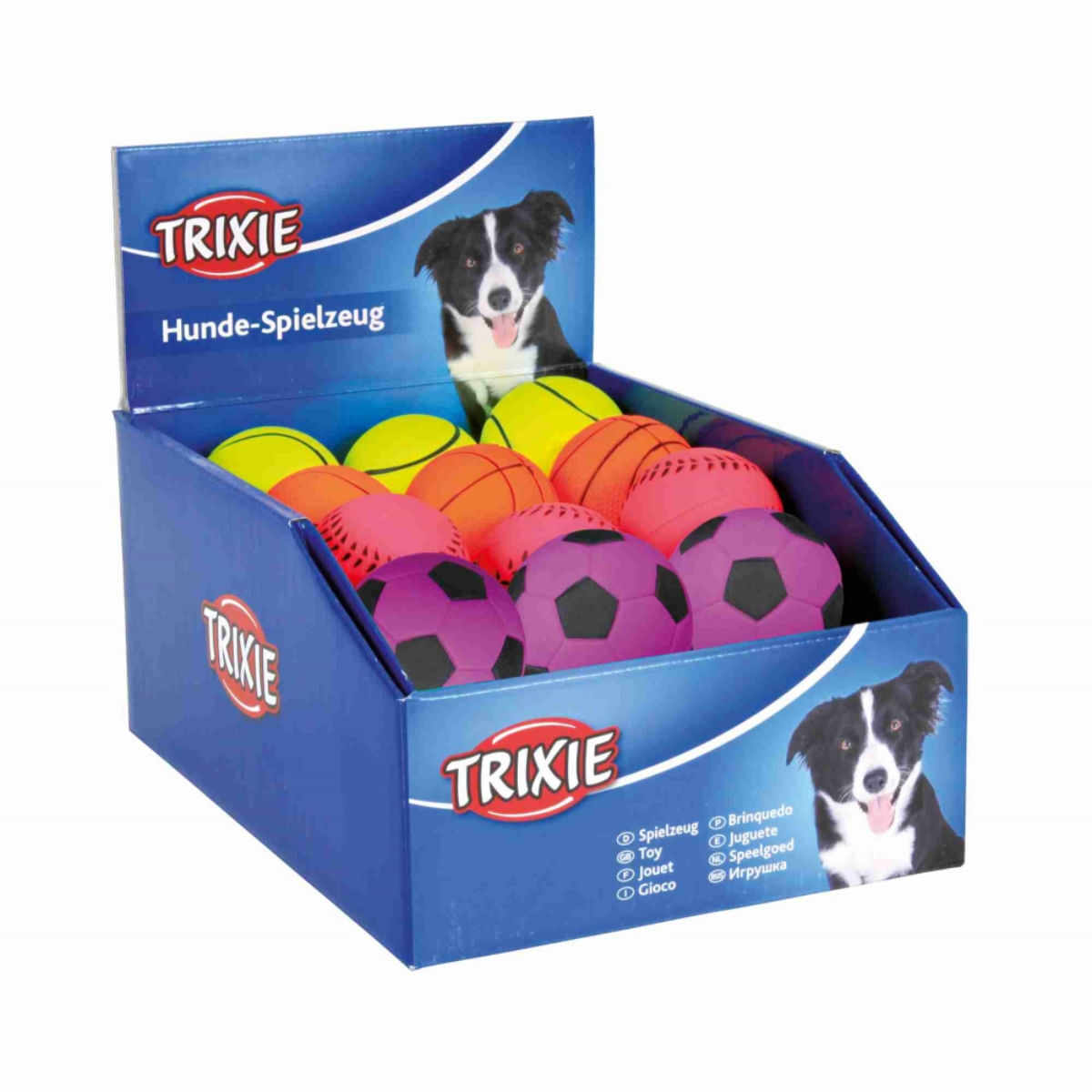 Trixie, jucărie minge plutitoare câini, 4 modele, cauciuc Trixie, jucărie minge plutitoare câini, cauciuc, 6cm, multicolor