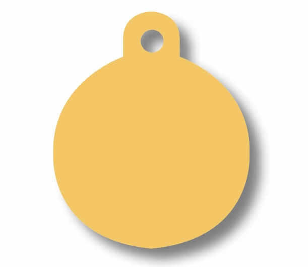 Medalion Imarc Aluminiu Rotund, Auriu, Masura L - Gravare Gratuita