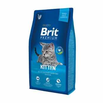 BRIT Premium Kitten, Pui, hrană uscată pisici junior, 8kg