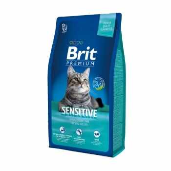 BRIT Premium Sensitive, Miel, hrană uscată pisici, sensibilități digestive, 8kg