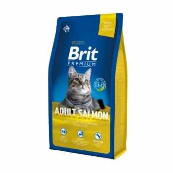 BRIT Premium, Somon, hrană uscată pisici, 8kg