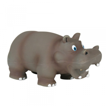 Jucarie Caine Latex Hipopotam 17 cm