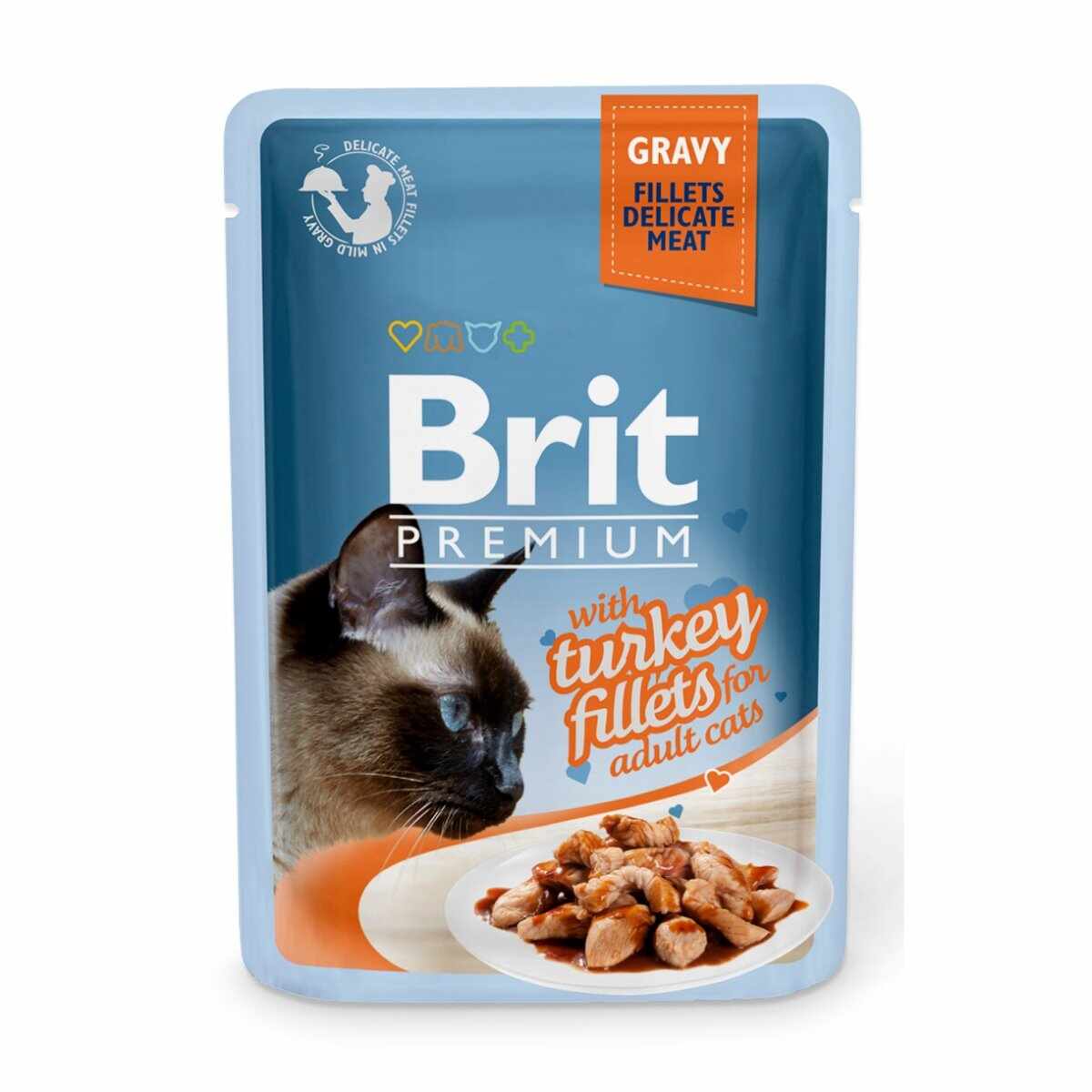 BRIT Premium, File Curcan, plic hrană umedă pisici, (în sos), 85g