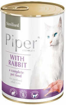Piper Cat Adult Sterilizat cu Iepure, 400 g
