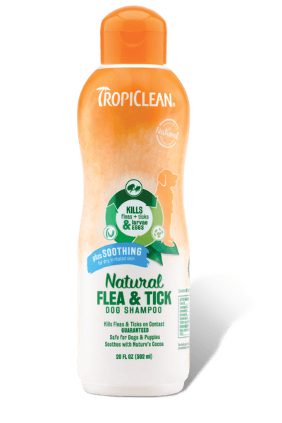Tropiclean Natural Flea and Tick Shampoo Maximum Strength, 592 ml