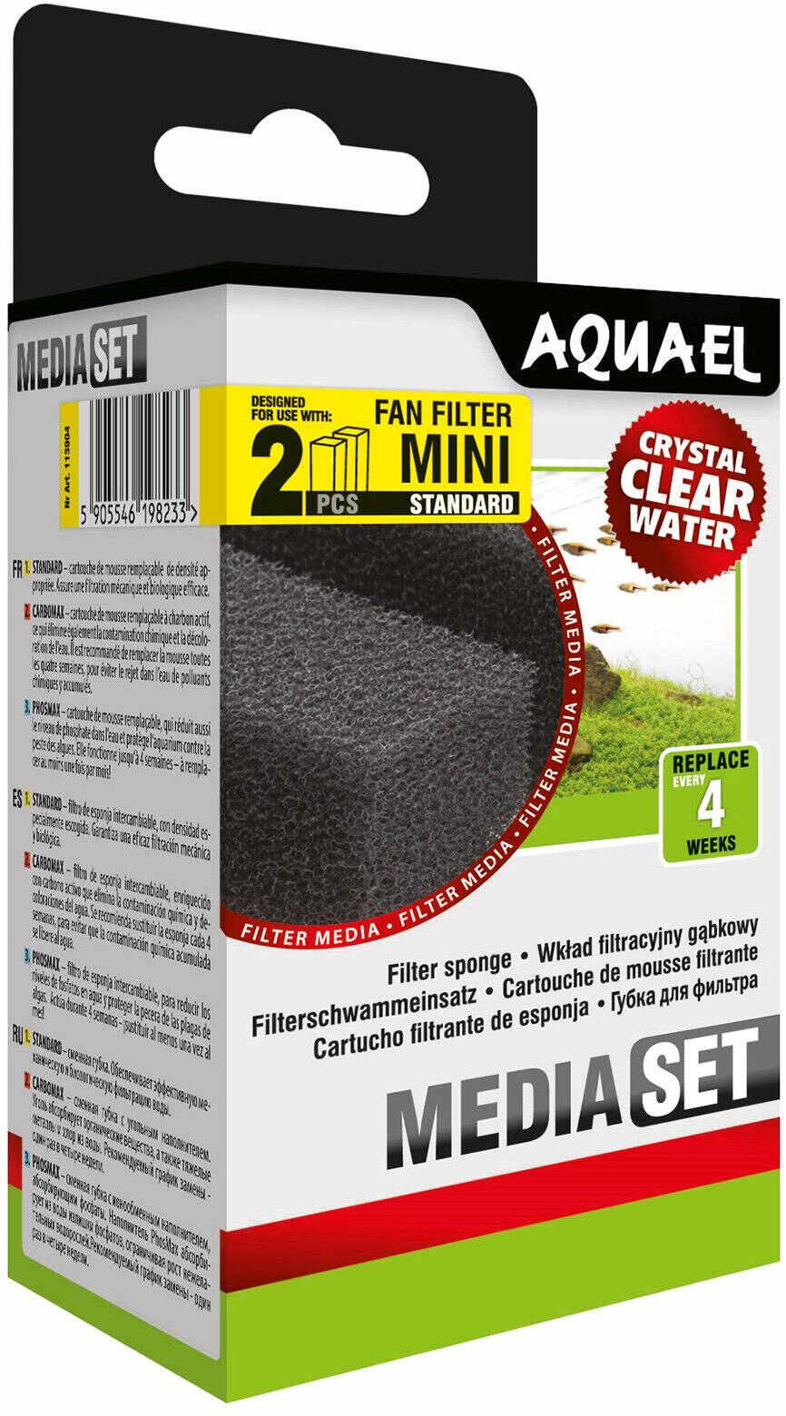 AQUAEL Burete pentru filtru intern Fan Mini Plus, 2 bucăţi