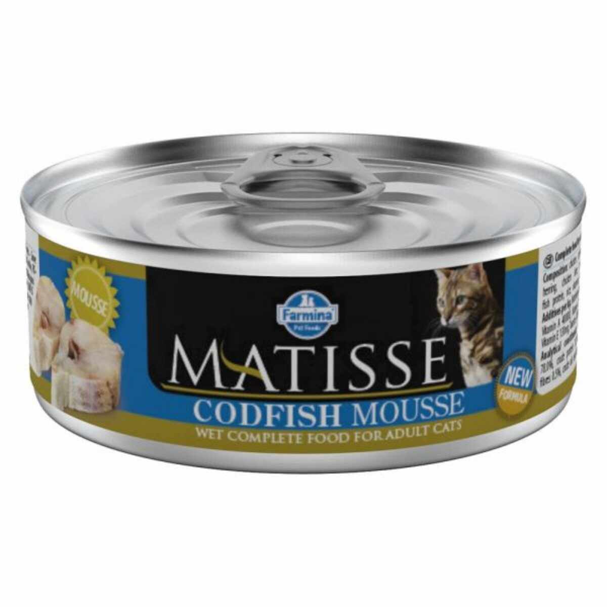 MATISSE, Cod, conservă hrană umedă pisici, (pate), 85g
