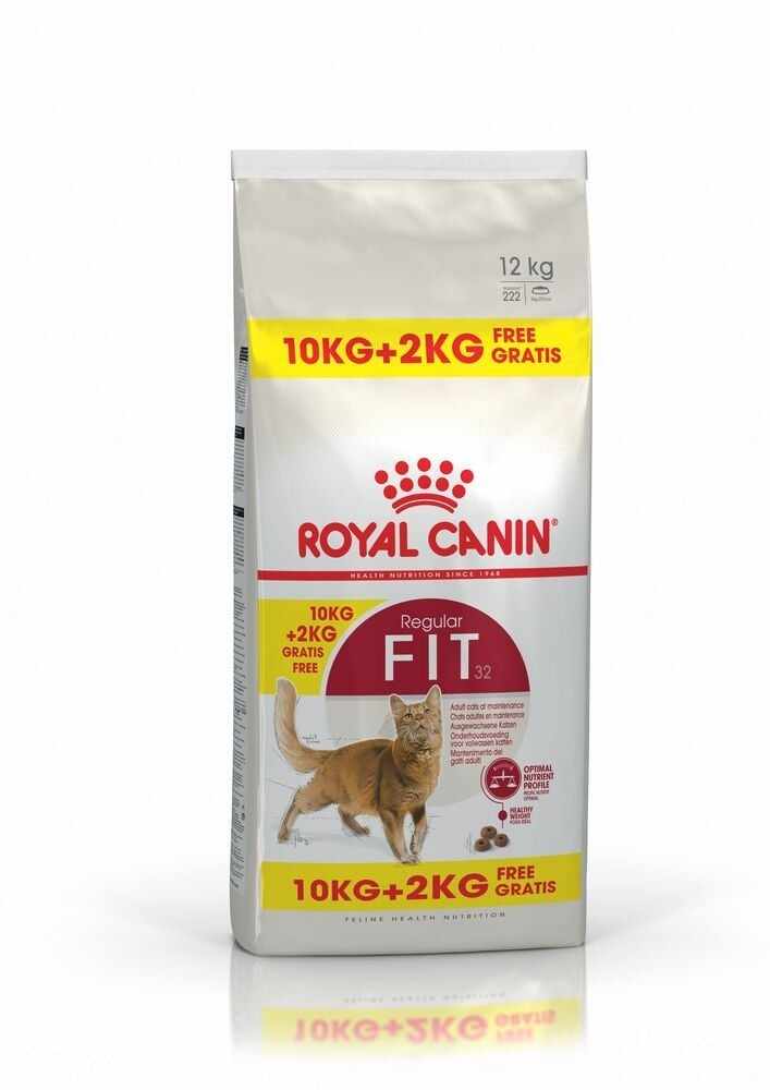 Royal Canin Fit32 Adult, hrană uscată pisici, activitate fizică moderată, 10kg+2kg GRATUIT
