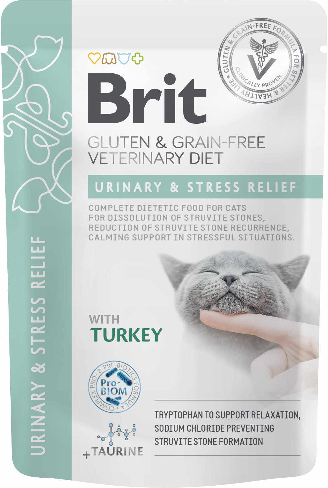 BRIT VD Urinary&Stress Relief, Plic pentru pisici, dizolvare struviţi 85g
