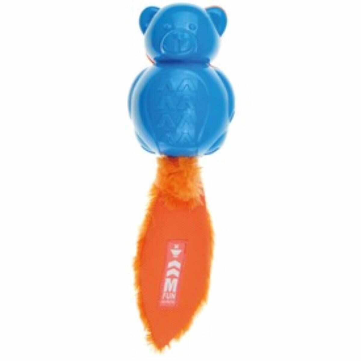 M-PETS Teddy On/Off, jucărie interactivă câini, cu sunet, cauciuc M-PETS Teddy On/Off, jucărie interactivă câini S-M, cu sunet, cauciuc, albastru și portocaliu, 30x8.5x9.2cm