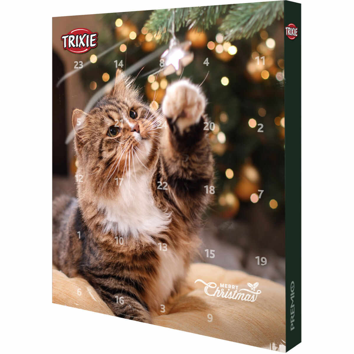 TRIXIE Christmas Premio Advent Calendar, cutie recompense pisici, 390g