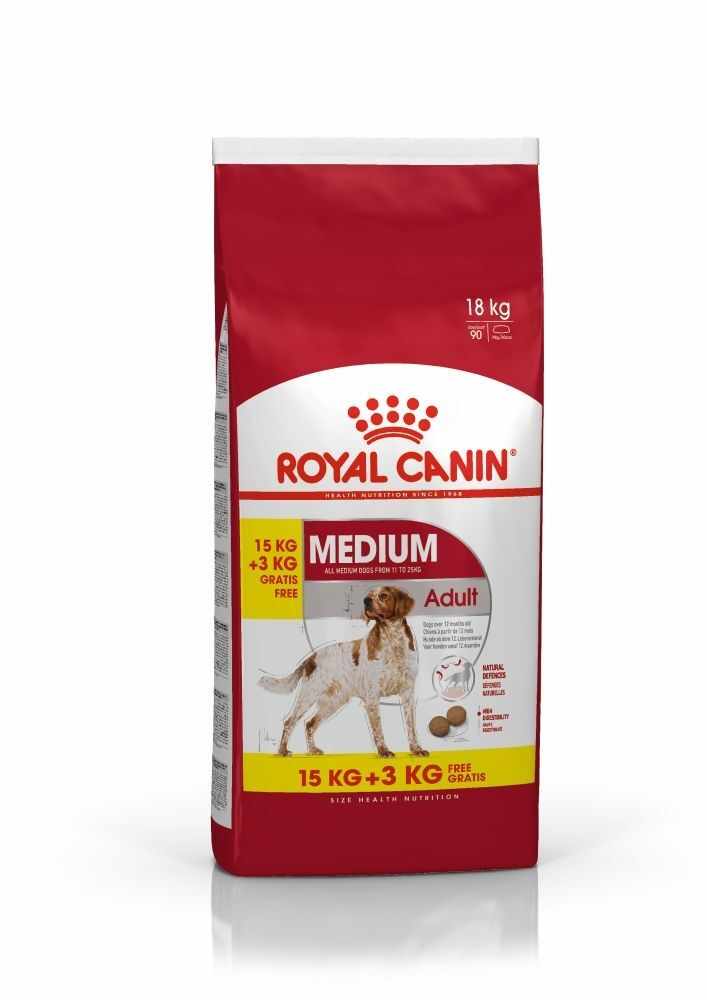 Royal Canin Medium Adult hrana uscata caine, 15+3 kg