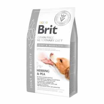 BRIT GF Veterinary Diet Joint & Mobility, Hering cu Mazăre, dietă veterinară câini, hrană uscată fără cereale, afecțiuni articulare, 2kg