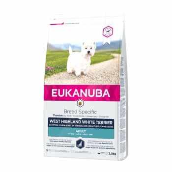 EUKANUBA Breed Specific Adult West Highland White Terrier, Pui, hrană uscată câini, 2.5kg
