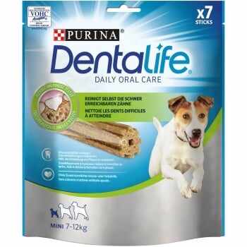 PURINA Dentalife Adult Small, recompense câini de talie mică, batoane, 7buc