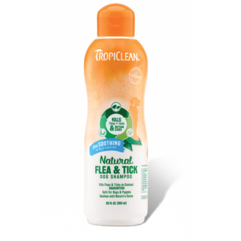 Tropiclean Natural Flea and Tick Shampoo Maximum Strength, 592 ml