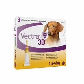 Vectra 3D Dog, 1.5-4 kg, 3 pipete