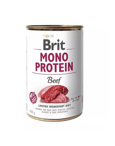 BRIT Mono Protein Beef 400 g Hrana umeda caini, cu vita