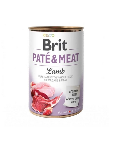 BRIT Pate&Meat lamb 400 g Conserva hrana caine, pateu cu miel